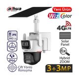 Dahua (IPC-PTS2649C-3E3Z-4GB20) 3+3mp Ir 4g Wızcolor Solar Güneş Enerji Destekli Ip Pt Kamera