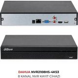 Dahua NVR2108HS-4KS3 8 Kanal Profesyonel Ip Kamera Kayıt Cihazı
