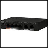 Dahua PFS3006-4ET-60-V2 4 Port Megabit PoE 60W 2 Port Uplink Yönetilemez Masaüstü Switch