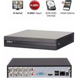 Dahua XVR1B08I-T Wizsense 8 Kanal Dvr Güvenlik Kamera Kayıt Cihazı