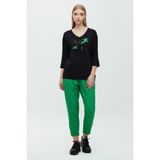 DAIDO Oversize V Yaka 3/4 Kol Kadın T-shirt - Minimalist Tasarım