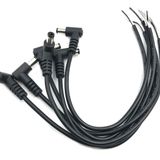daier 6 Adet 5,5 mm x 2,5 mm 90 Derece Dik Açılı DC Güç Erkek Fiş Jakı Çıplak Tel Açık Uçlu Kablo CCTV DC Güç Kaynağı Kablo Onarımı için