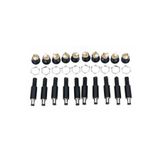 Daier Dc Şase 2.5mm Somunlu Ø12mm Dişi Ve Erkek Jak Fiş 10lu Takım Set