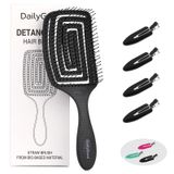 Daily Gard Dolaşık Açıcı Fırça, Kuru ve Islak Havalandırmalı Detangler Saç Fırçası, Kadın ve Erkek için, Profesyonel Kürek Kavisli Şekillendirici Saç Fırçası, Düz/Kıvırcık/Kalın/Uzun/Dalgalı/Hasarlı Saçlar için,