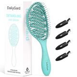Daily Gard Dolaşık Açıcı Fırça, Kuru ve Islak Havalandırmalı Detangler Saç Fırçası, Kadınlar ve Erkekler için Saç Fırçası, Islak/Kuru/Kıvırcık/Kalın/Uzun/Dalgalı/Hasarlı Saçlar için, Yeşil