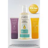 Daily Glow 3 Lü Set – Anti Aging Jel, Güneş Jeli, Temizleme Yağı