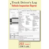 Daily Truck Driver's Log and Pre Trip Inspection Report Book: Detailed Checklist Logbook for Truckers and Drivers