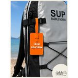 Dailyboo Creates Kişiye Özel Isimlik Bagaj Etiketi-Paddle Board(Sup) Çanta & Valiz Isim Etiketi-Kilitli Sistem Özel Tasarım Bagaj Tag - Turuncu
