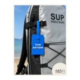 Dailyboo Creates Mavi Kişiye Özel İsimlik Bagaj Etiketi-Paddle Board(SUP) Çanta & Valiz İsim Etiketi-Kilitli Sistem Özel Tasarım Bagaj Tag
