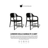Daim Plastik LONDON KOLLU LÜX CAFE & RESTAURANT SANDALYESİ 2 Lİ