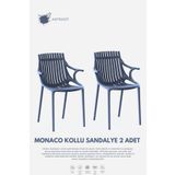 Daim Plastik MONAKO KOLLU LÜX CAFE & RESTAURANT SANDALYESİ 2 Li Set
