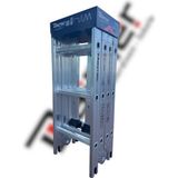 Daimer 12 Basamaklı Alüminyum Akrobat Merdiven Ergonomik Yapı ile Ev ve Bahçe Kullanımına Uygun - Gümüş Gri