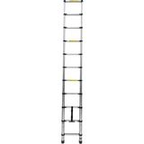 Daimer 3.2 Metre Alüminyum Teleskopik 11 Basamaklı Merdiven - Gümüş Gri