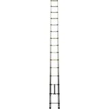 Daimer 5.8 Metre Alüminyum Teleskopik 15 Basamaklı Merdiven - Gümüş Gri