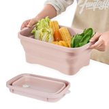 Daimix Katlanabilir Bulaşık Tavaları, 2 Gal (7,5 L) Kapasite, Bulaşık Yıkamak için Katlanabilir Lavabo Küveti, Kamp için Yerden Tasarruflu Mutfak Tepsisi, Sebze Yıkama (Pembe)