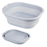 Daimix Katlanabilir Lavabo Seti, Katlanabilir Küçük Orta Boy Lavabo, Çamaşırhane, Şişeler, Seyahat, Kamp için Taşınabilir Plastik Lavabo (Açık Mavi)