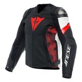 Dainese Avro 5 BLK Red Lava White Deri Motorsiklet Mont