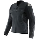 Dainese Racing 5 Black Black Deri Korumalı Motosiklet Kadın Mont - 42