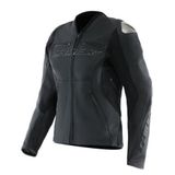 Dainese Racing 5 Black Black Deri Korumalı Motosiklet Kadın Mont