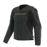 Daınese Racıng 5 Black Gold Deri Mont