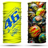 Dair Aksesuar Rossi Kask Desenli 2'li Set Boyunluk Bandana Outdoor Balaklava Yüz Maskesi Kafa Bandı