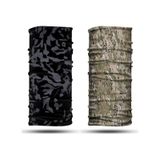 Dair Kamuflaj Desenli 2'li Set Boyunluk Bandana Outdoor Balaklava Yüz Maskesi Kafa Bandı cok-renkli