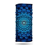 Dair Lacivert Mavi Mandala Desenli Motosiklet Bandana Boyunluk Outdoor cok-renkli