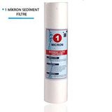 Daire Bina Sayaç Girişi Su Arıtma Ve Yumuşatma 1 Aşama Yedek Filtre Seti (1 Mikron Sediment)