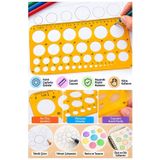 Daire Şablonu Büyük Boy Cetvelli 1-36 Mm 1 Adet Artlantis 25 Cm Cetvelli Teknik Çizim Daire Cetveli Okul Mühendis Mimar