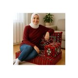 daireden El Yapımı Tek Kişilik Şark Köşesi Sofa– Kilim Desenli Minder Takımı (Sünger Dahil)