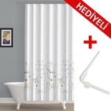 Daisy Banyo Perdesi Çift Kanatlı 2x120x200 ASKI HEDİYELİ