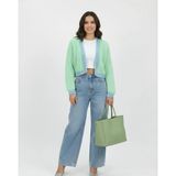 Daisy Crop Kadife Ip El Yapımı Hırka - XL - Yeşil