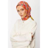 Daisy Desen Dijital Soft Eşarp Safran