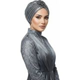 Daisy Gri Bone Dış Bone Abiye Şık Bone Bohem Vintage - XL - L