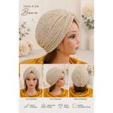 Daisy Hazır Bone, Tesettür Bone, Kaymaz, Esnek, Taş Detaylı, Türban Bone, Günlük, Özel Gün, Kadın - XL - L - Krem