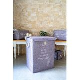 Daisy Home Keçe Kapaklı Mega Kirli Çamaşır Sepeti - Çok Amaçlı Saklama Kutusu 55X40X30 cm Mega Hurç Keçe Kapaklı Mega