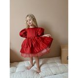 Daisy Kırmızı Kabarık Balerin Elbisesi - 5 Yaş