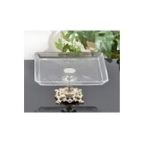 daisyglass Metal Ayaklı Kare Sunum Servis Tabağı