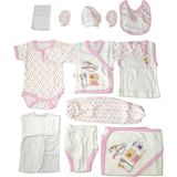 Daisymini Kız Bebek Hastane Çıkışı 11 Parça Nakış Işlemeli Yenidoğan Zıbın Takımı - 0 - 6 Ay - Pembe