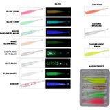 DAIWA AJI HUNTER WORM RING 2, (10 AD) SİLİKON YEM - 3021 GLOW WHİTE