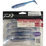 Daiwa Flat Junkie Duckfin Shad 3.5inch 9cm 5.2gr Silikon Yem 7 Adet Gold Lame Raw Sardine