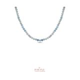 DAKANA JEWELLERY Sertifikalı Akuamarin Taşı 3 mm Faset Kesim Minimal Doğal Taş Kolye