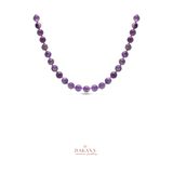 DAKANA JEWELLERY Sertifikalı Ametist Taşı 6 mm Makrome Kolye