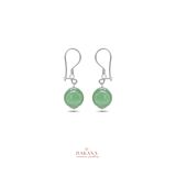 DAKANA JEWELLERY Sertifikalı Aventurin Doğal Taş Yengeç Burcu 925 Ayar Gümüş Küpe