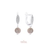 DAKANA JEWELLERY Sertifikalı Barok Yuvarlak Stil Gümüş İnci Küpe
