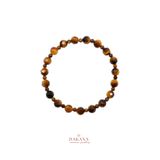 DAKANA JEWELLERY Sertifikalı Kaplan Gözü Taşı 6 ve 4 mm Faset Kesim Doğal Taş Bileklik