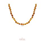 DAKANA JEWELLERY Sertifikalı Mat Koyu Turuncu Erkek Kehribar Kolye