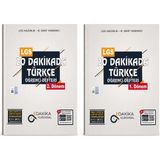 Dakika Kurumsal Lgs 8. Sınıf 20 Dakikada Türkçe Öğrenci Defteri 2 Kitap Seti | 1. Dönem + 2. Dönem | Lgs Hazırlık | Video Çözümlü | Türkçe Yardımcı Kaynak Kitabı