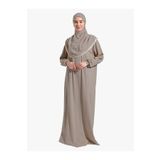 DAKKA KADİMA Namaz Elbisesi %100 Pamuk Tek Parça Vizon