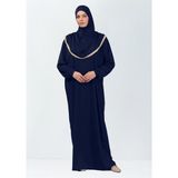 Dakka Kadima Namaz Elbisesi Jarse Tek Parça - 110-Lacivert - Standart